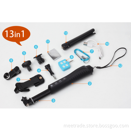 Monopod bluetooth selfie stick zoom function outdoor photo kit travel essential